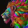 Colorful Lion Art Paint By Numbers
