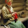 Cool Lady Knitting Paint By Numbers