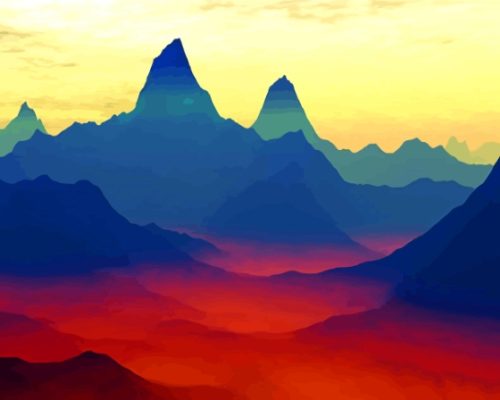 Cool Mountain Paint By Numbers