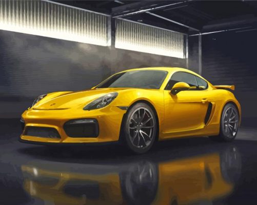 Cool Yellow Porsche Paint By Numbers