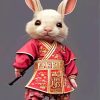 Cute Asian Rabbit Paint By Numbers