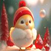 Cute Christmas Chick Paint By Numbers