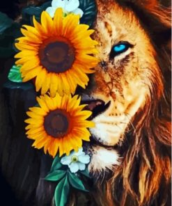 Floral Lion Paint By Numbers