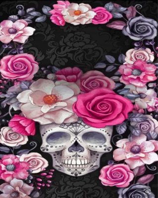 Floral Skull Paint By Numbers