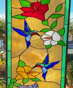 Flowering Stained Glass Window Paint By Numbers