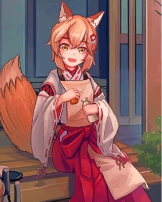 Fox Girl Anime Paint By Numbers