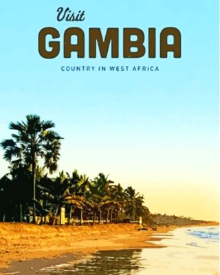 Gambia Travel Poster Paint By Numbers