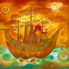 Golden Galleon Paint By Numbers