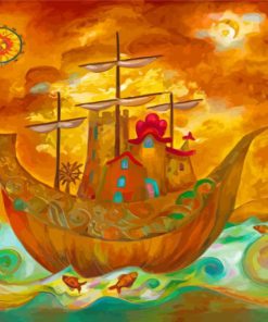 Golden Galleon Paint By Numbers