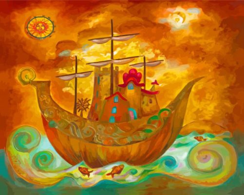 Golden Galleon Paint By Numbers