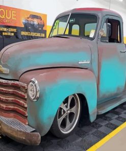 Grey 51 Chevy Truck Paint By Numbers