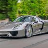 Grey Porsche 918 Car Paint By Numbers