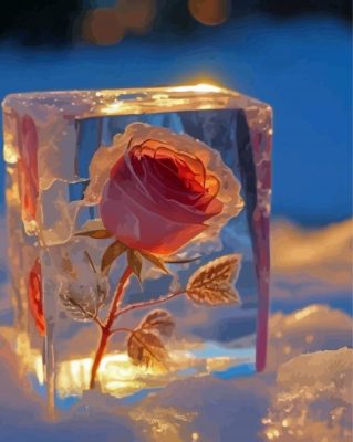 Lonely Frozen Rose Paint By Numbers