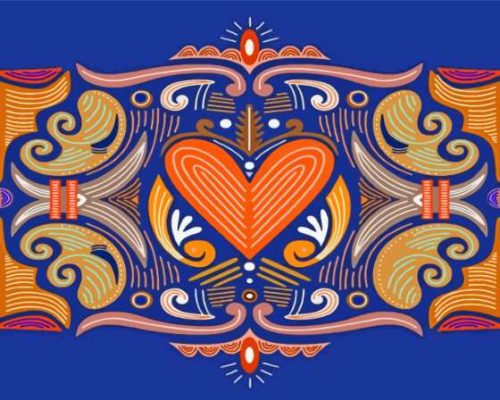 Mandala Abstract Heart Paint By Numbers