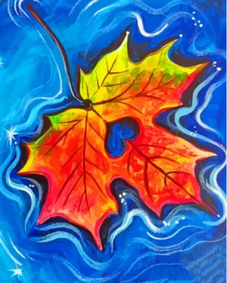 Maple Heart In The Rain Paint By Numbers