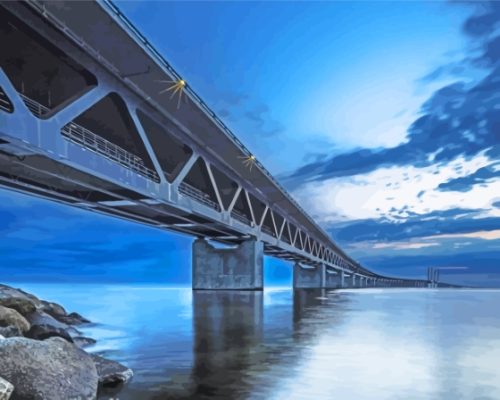 Northern Ireland Bridge At Night Paint By Numbers