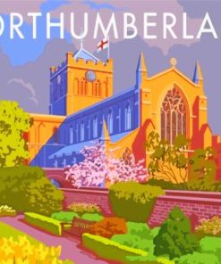 Northumberland Hexham Abbey Poster Paint By Numbers