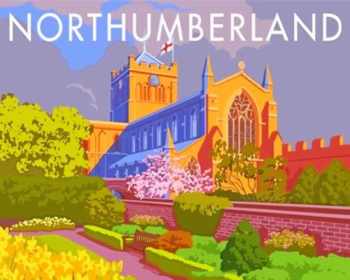 Northumberland Hexham Abbey Poster Paint By Numbers