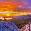 Pacific Crest Trail Sunset Landscape Paint By Numbers