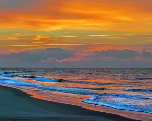 Rainbow Sunset Ocean Isle Beach Paint By Numbers