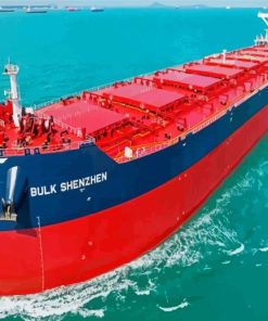 Red Bulk Carrier Paint By Numbers