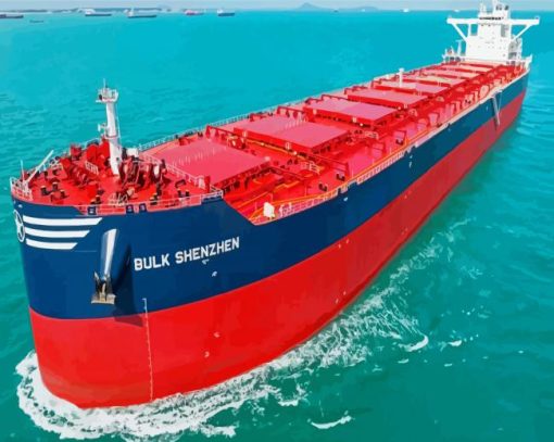 Red Bulk Carrier Paint By Numbers