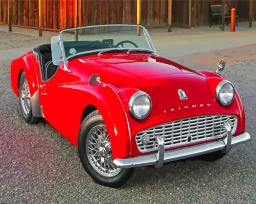 Red Tr3 Car Paint By Numbers