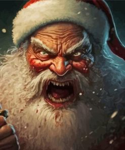 Scary Santa Paint By Numbers