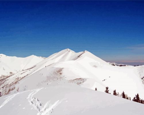 Snowy Oquirrh Mountain Paint By Numbers