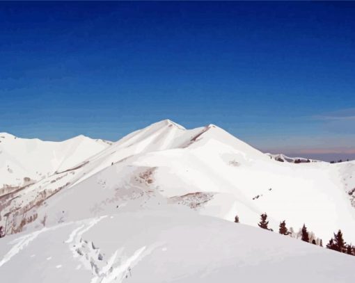 Snowy Oquirrh Mountain Paint By Numbers