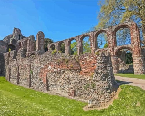 St Botolphs Priory In Colchester Essex Paint By Numbers