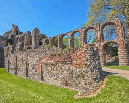 St Botolphs Priory In Colchester Essex Paint By Numbers