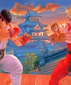 Street Fighter Ryu Ken Paint By Numbers