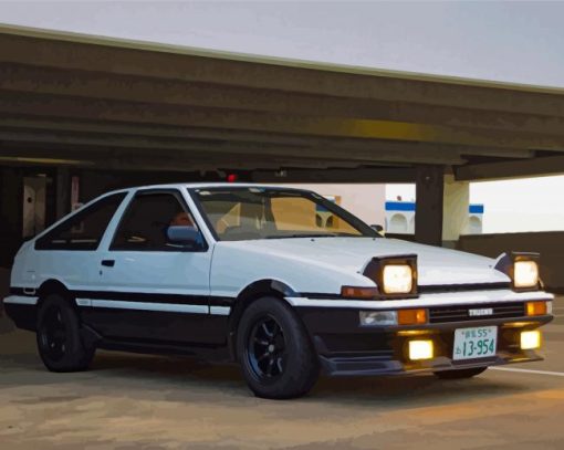 Toyota Ae86 Trueno Car Paint By Numbers