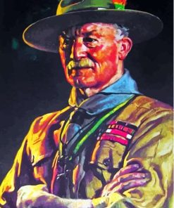 Vintage Baden Powell Paint By Numbers