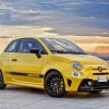 Yellow Fiat Abarth Paint By Numbers
