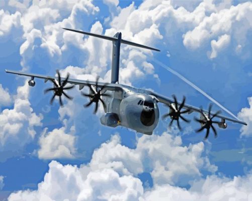 A400M Atlas Military Aircraft Paint By Numbers