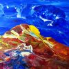 Anthony Hopkins Art Blue Sky Volcano Paint By Numbers