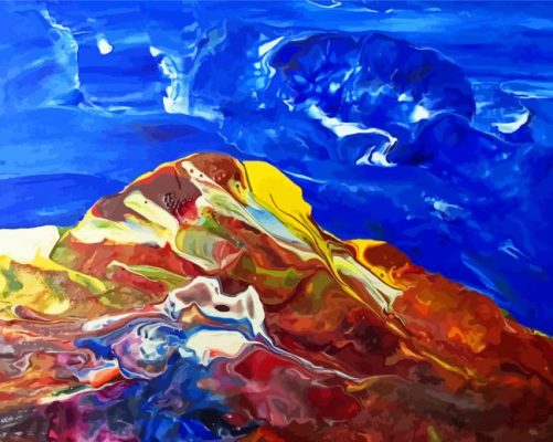 Anthony Hopkins Art Blue Sky Volcano Paint By Numbers