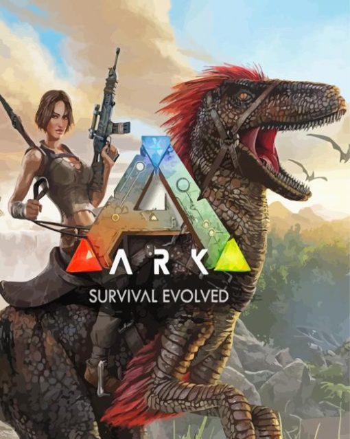 Ark Survival Evolved Video Game Poster Paint By Numbers