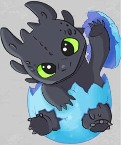 Baby Toothless Paint By Numbers