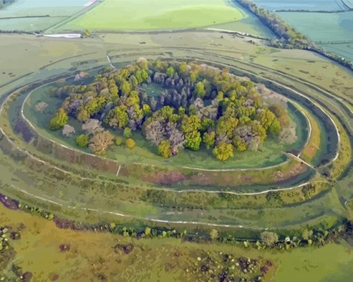 Badbury Rings Landscape Paint By Numbers