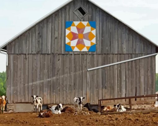 Barn With Quilt Paint By Numbers