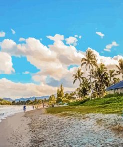 Beautiful Beach In Kailua Kona Paint By Numbers