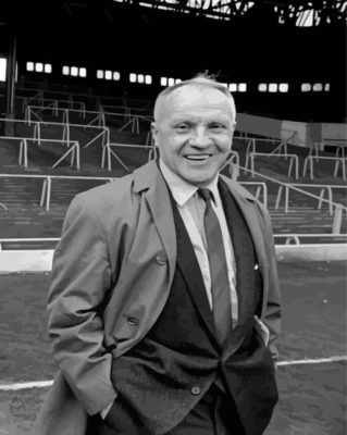 Black And White Bill Shankly Paint By Numbers