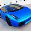 Blue Metallic Lamborghini Paint By Numbers