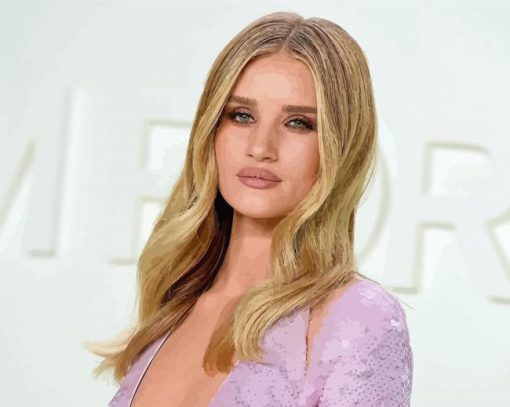 British Model Rosie Huntington Whiteley Paint By Numbers