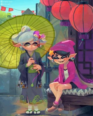 Callie And Marie Splatoon 3 Game Paint By Numbers