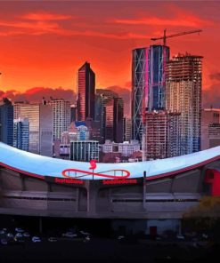 Canada Calgary Sunset Paint By Numbers