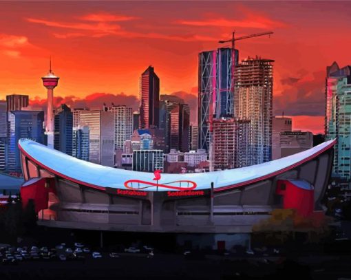 Canada Calgary Sunset Paint By Numbers